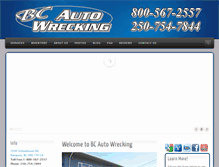 Tablet Screenshot of bcautowrecking.com